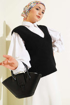 Weicher Pullover mit V-Ausschnitt Pullover