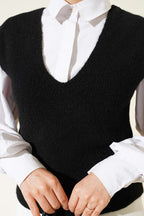 Weicher Pullover mit V-Ausschnitt Pullover