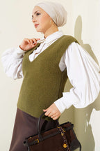 Weicher Pullover mit V-Ausschnitt Pullover