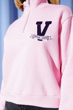 Vintage Baskılı Üç İpli Sweatshirt