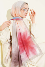 Watercolor Desen Bambu Kraş Şal