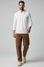 Yaka Fermuarlı Basic Erkek Sweatshirt