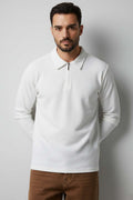 Yaka Fermuarlı Basic Erkek Sweatshirt