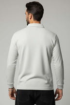 Yaka Fermuarlı Basic Erkek Sweatshirt