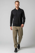 Yaka Fermuarlı Basic Erkek Sweatshirt