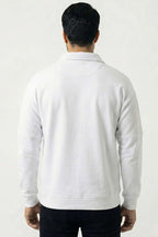Yaka Fermuarlı Ribanalı Erkek Sweatshirt
