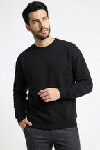 Yaka Yazılı Erkek Sweatshirt