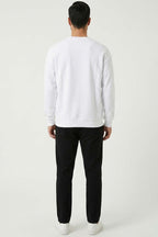 Yaka Yazılı Ribanalı Erkek Sweatshirt