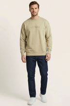 Yaka Yazılı Ribanalı Erkek Sweatshirt