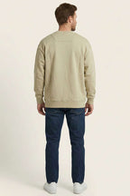 Yaka Yazılı Ribanalı Erkek Sweatshirt
