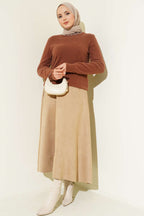 Bearded Sweater with Stone Collar