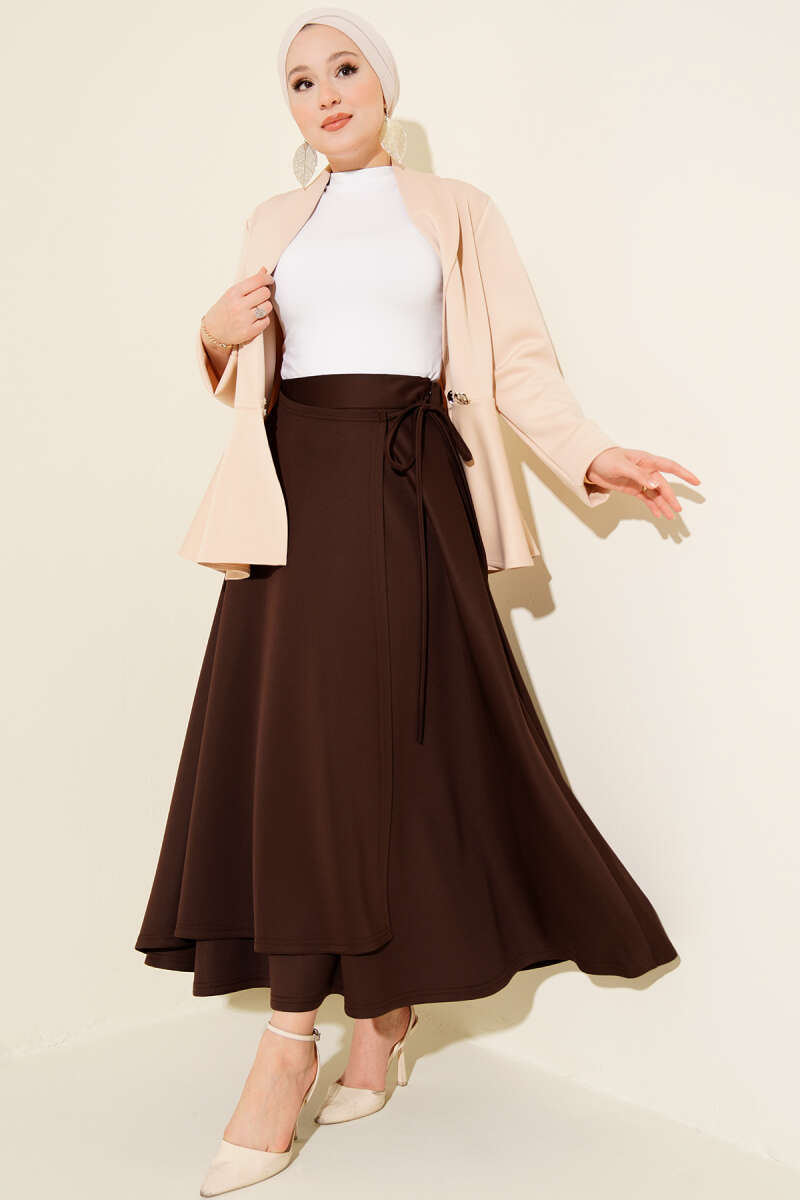 Yan İp Bağcıklı Scuba Etek