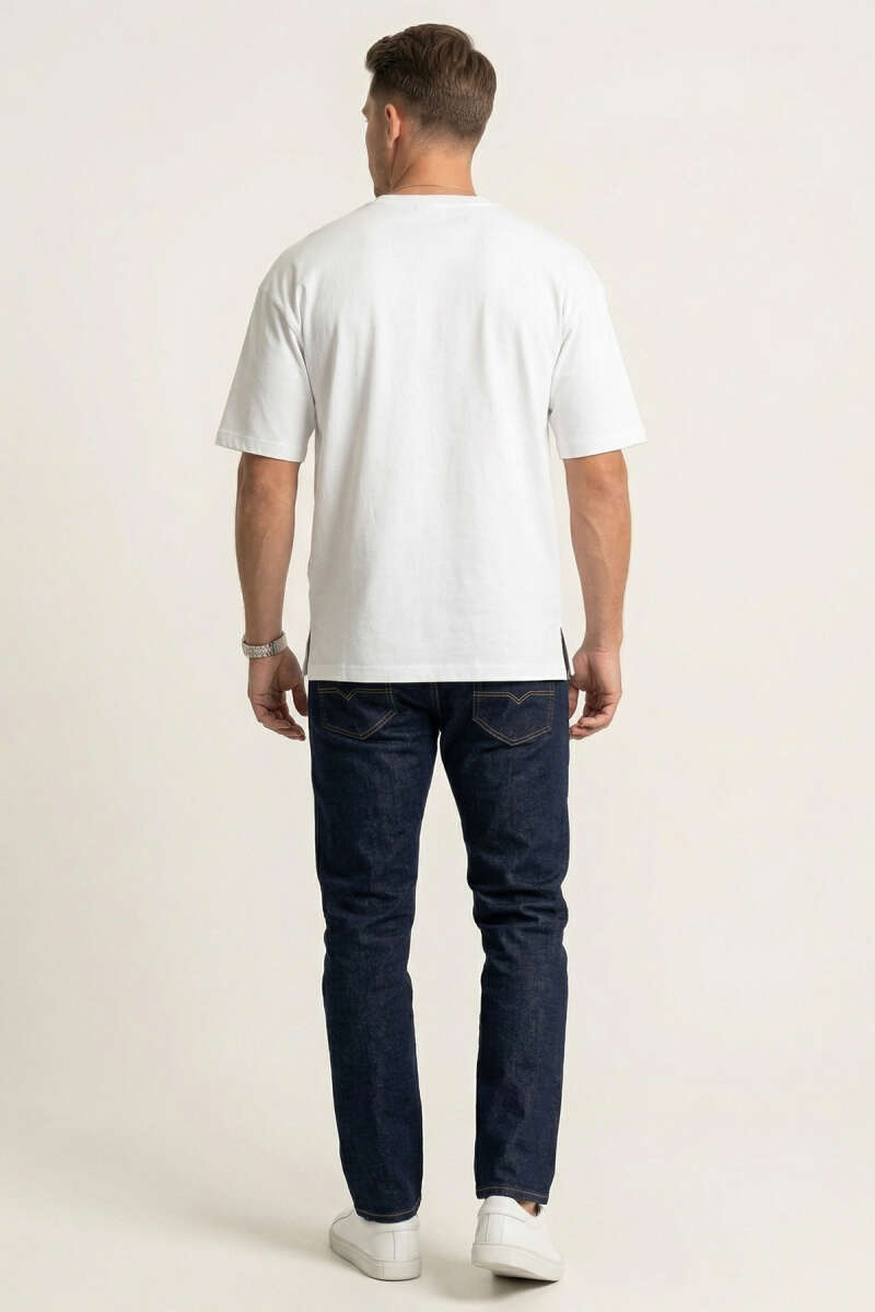 Yan Kesikli Basic Erkek T-shirt