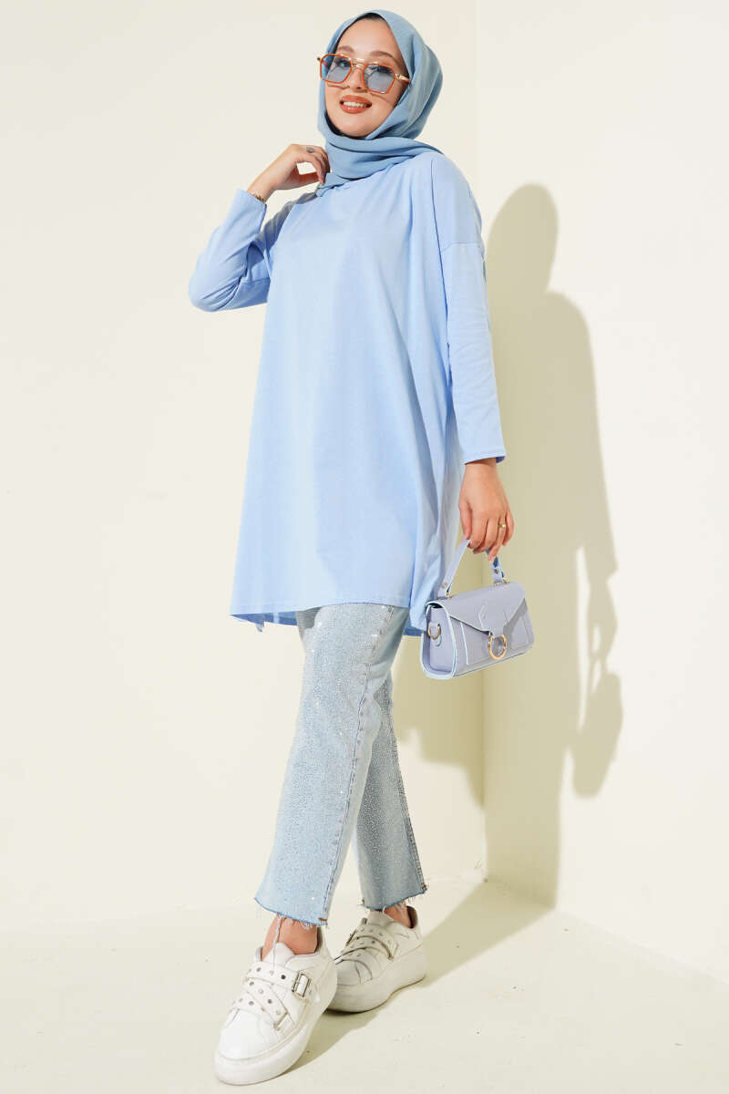 Yan Yırtmaçlı Basic Tunik