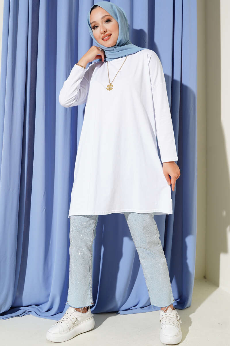 Yan Yırtmaçlı Basic Tunik