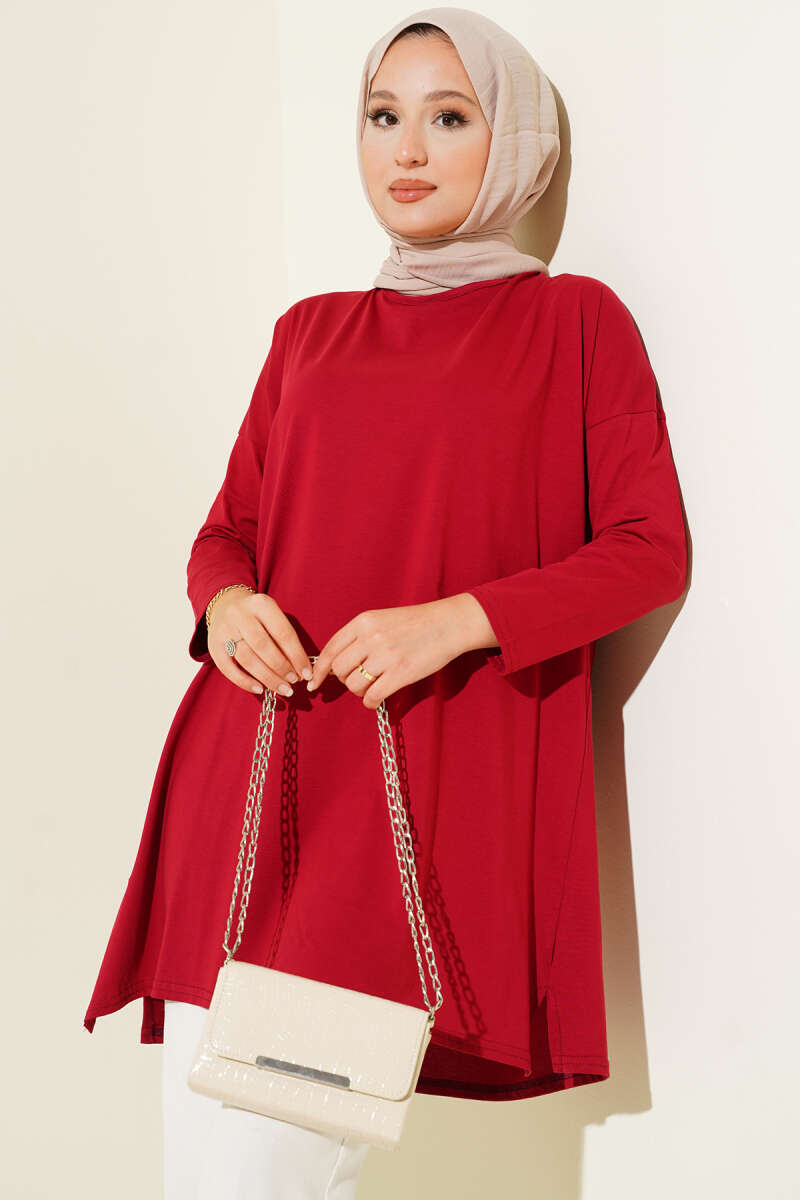 Yan Yırtmaçlı Basic Tunik