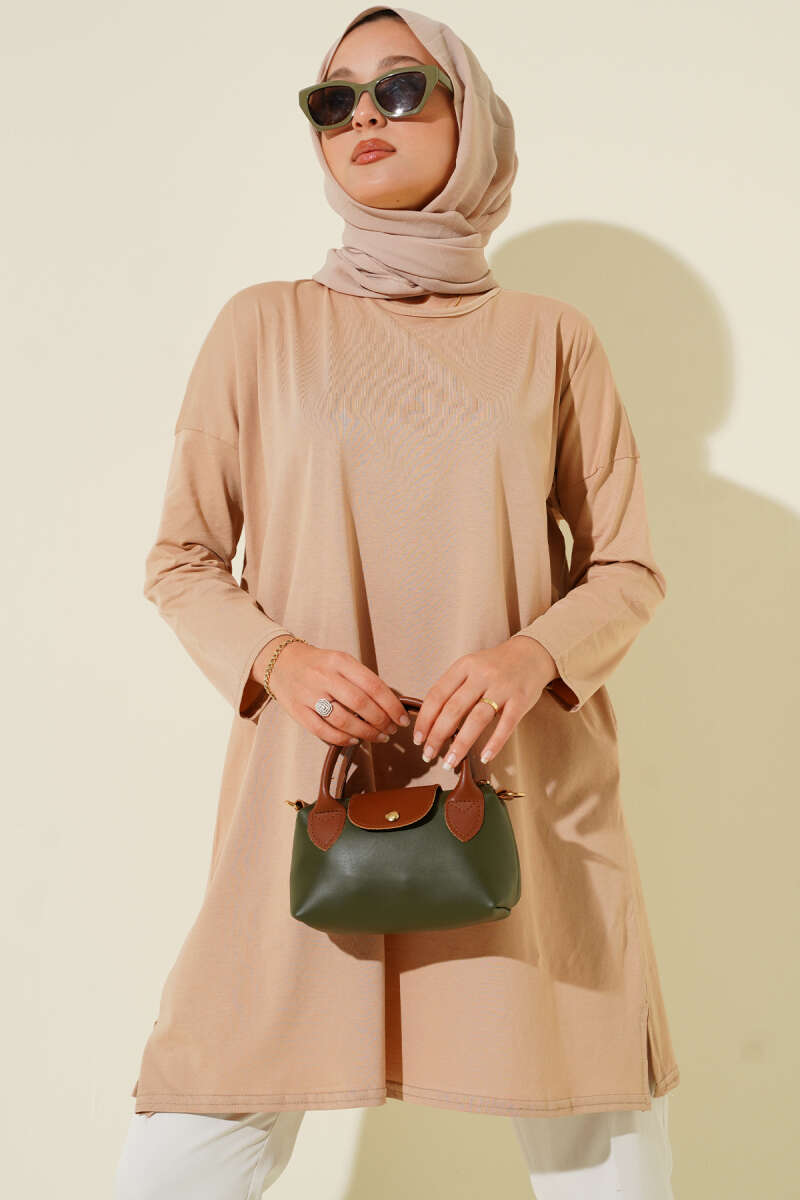 Yan Yırtmaçlı Basic Tunik