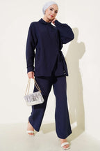 Linen Double Set With Side Ties