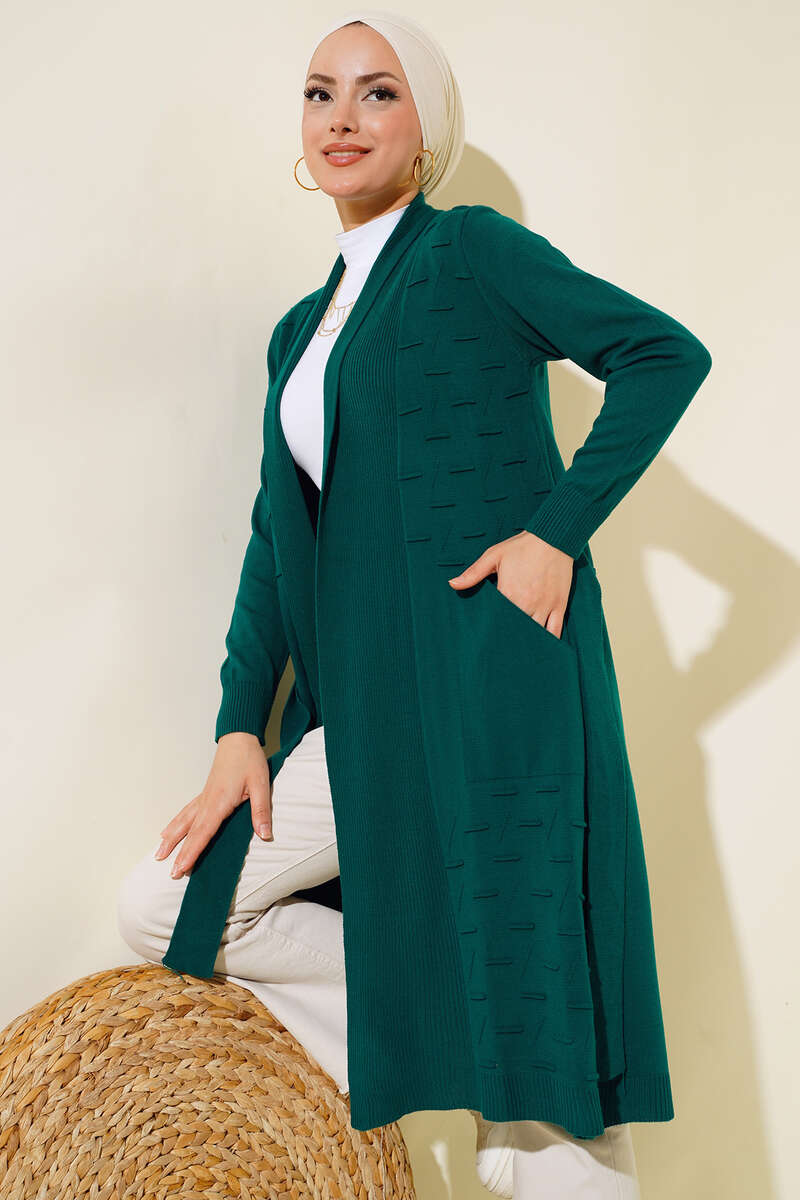 Yandan Dikişli Bağcıklı Hırka