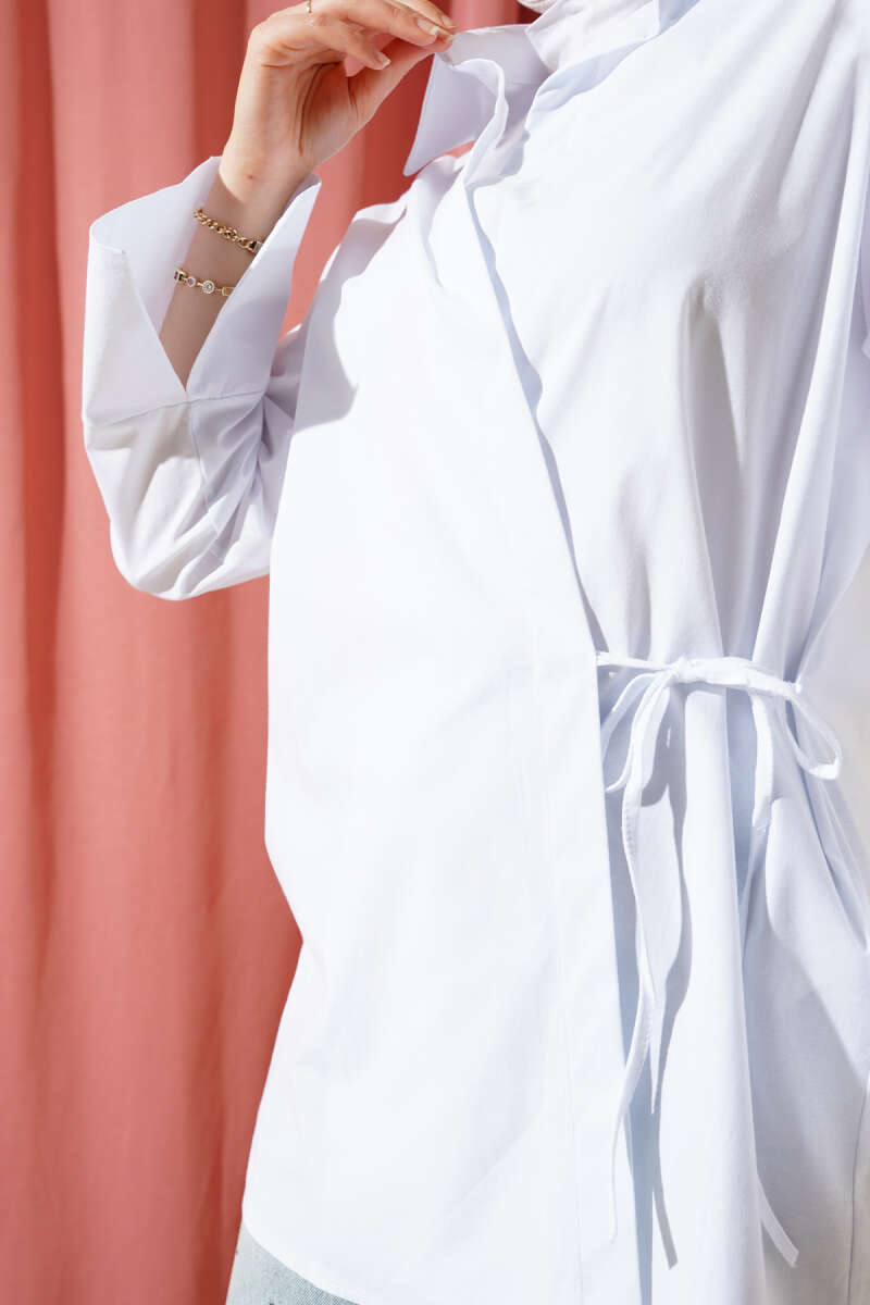 Yanı İp Bağlamalı Kimono