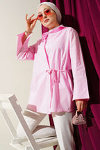 Yanı İp Bağlamalı Kimono