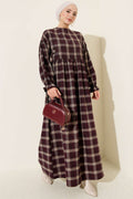 Plaid Dress with Side Ties