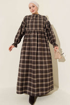 Plaid Dress with Side Ties