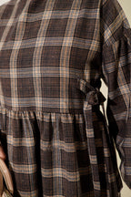 Plaid Dress with Side Ties