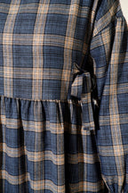 Plaid Dress with Side Ties