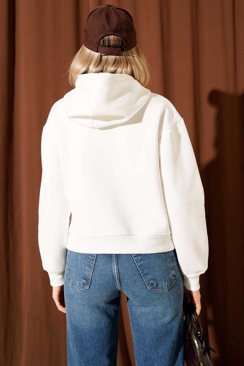 Yanları Çıtçıtlı Şardonlu Sweatshirt