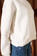 Yanları Çıtçıtlı Şardonlu Sweatshirt