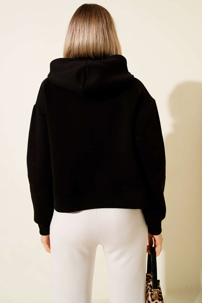 Yanları Çıtçıtlı Şardonlu Sweatshirt