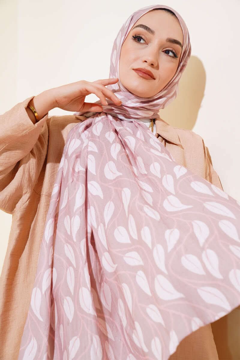 Leaf Pattern Bamboo Kras Shawl