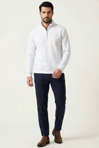 Yarım Fermuar Dik Yaka Erkek Sweatshirt