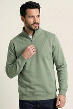 Yarım Fermuar Dik Yaka Erkek Sweatshirt