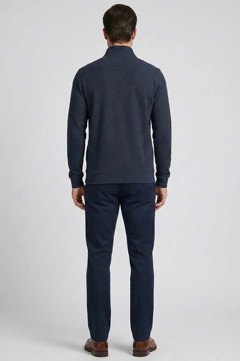 Yarım Fermuar Fitilli Erkek Sweatshirt