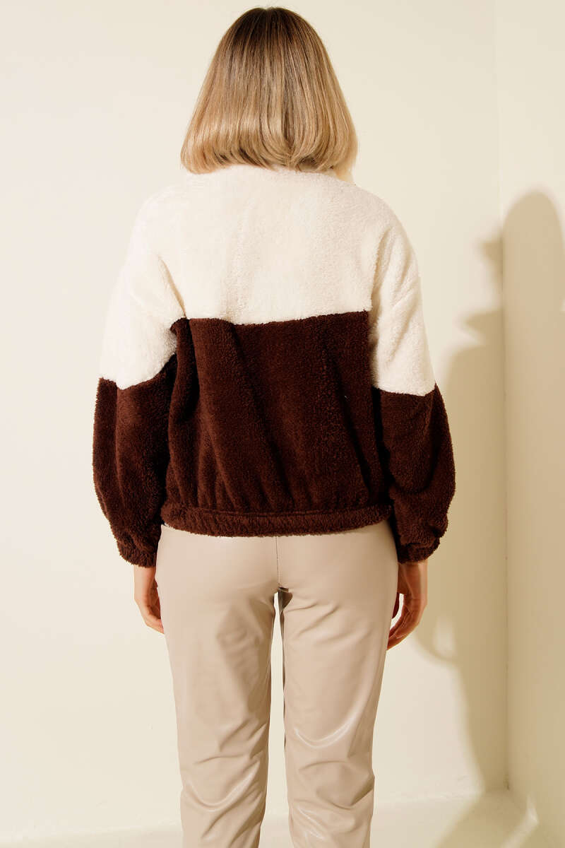 Yarım Fermuarlı Polar Sweatshirt