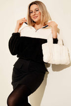 Yarım Fermuarlı Polar Sweatshirt