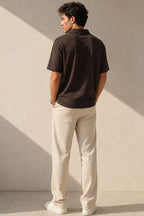 Yarım Fermuarlı Polo Yaka Erkek T-shirt