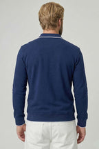 Yarım Fermuarlı Ribanalı Erkek Sweatshirt