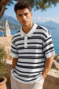 Yatay Çizgili Polo Yaka Erkek T-shirt