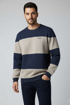 Yatay Çizgili Selanik Erkek Sweatshirt