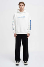 Yırtık Efektli Nakışlı Erkek Sweatshirt