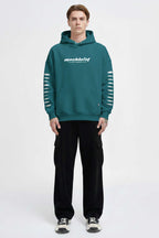 Yırtık Efektli Nakışlı Erkek Sweatshirt
