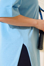 Yırtmaçlı Duble Kol T-shirt