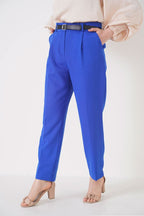 Yırtmaçlı Kemerli  Pantolon