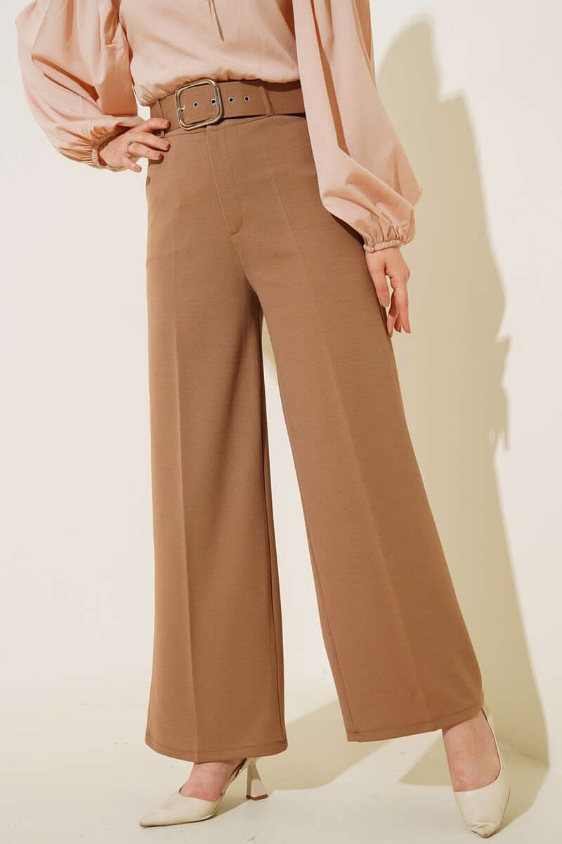 Yüksek Bel Kemerli  Pantolon