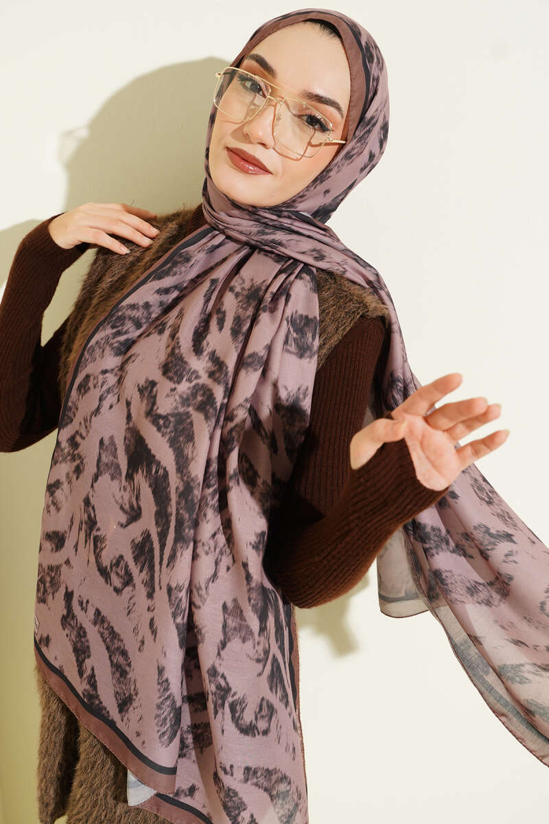 Zebra Desen Şal