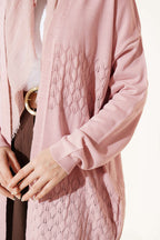 Zigzag Desenli Triko Basic Hırka