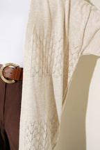 Zigzag Desenli Triko Basic Hırka